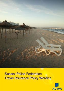 Sussex Police Federation Travel Insurance Policy Wording - Derbyshire Benevolent Trust Recreational Travel Insurance Policy