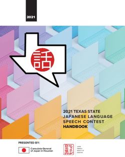 2021 TEXAS STATE JAPANESE LANGUAGE SPEECH CONTEST HANDBOOK 2021 - PRESENTED BY