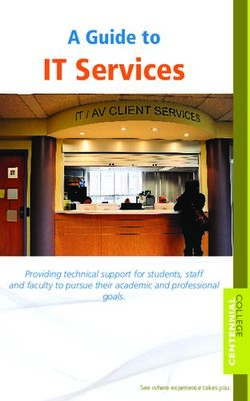 IT Services A Guide to - Providing technical support for students, staff and faculty to pursue their academic and professional - Centennial College