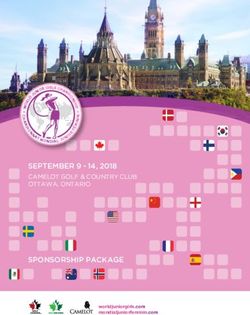 SPONSORSHIP PACKAGE SEPTEMBER 9 - 14, 2018 - CAMELOT GOLF & COUNTRY CLUB OTTAWA, ONTARIO - Camelot Golf ...