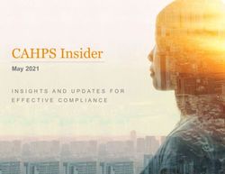 CAHPS Insider May 2021 - INSIGHTS AND UPDATES FOR EFFECTIVE COMPLIANCE - NRC Health