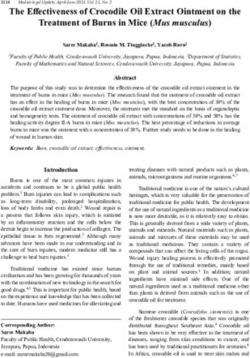 The Effectiveness of Crocodile Oil Extract Ointment on the Treatment of Burns in Mice (Mus musculus)