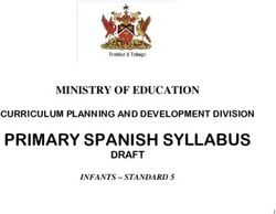 PRIMARY SPANISH SYLLABUS - MINISTRY OF EDUCATION DRAFT - eIMACS