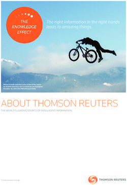 ABOUT THOMSON REUTERS - The right information in the right hands leads to amazing things.