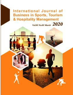 2020 International Journal of Business in Sports, Tourism & Hospitality Management - gaics