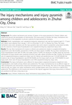 The injury mechanisms and injury pyramids among children and adolescents in Zhuhai City, China
