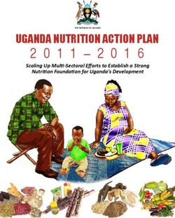 UGANDA NUTRITION ACTION PLAN - Scaling Up Multi-Sectoral Efforts to Establish a Strong Nutrition Foundation for Uganda's Development