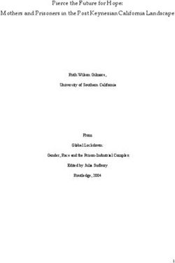 Pierce the Future for Hope: Mothers and Prisoners in the Post Keynesian California Landscape - Ruth Wilson Gilmore, University of Southern ...