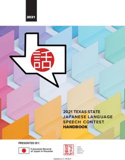 2021 TEXAS STATE JAPANESE LANGUAGE SPEECH CONTEST HANDBOOK 2021 - PRESENTED BY: Japanese ...