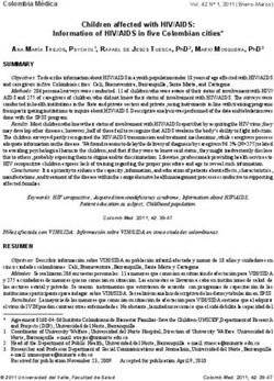Children affected with HIV/AIDS: Information of HIV/AIDS in five Colombian cities