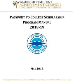 2018-19 PASSPORT TO COLLEGE SCHOLARSHIP PROGRAM MANUAL - MAY 2018