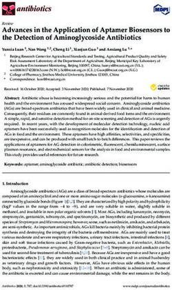 Advances in the Application of Aptamer Biosensors to the Detection of Aminoglycoside Antibiotics - MDPI