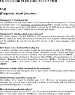 UN SDG BOOK CLUB AFRICAN CHAPTER FAQ - Frequently Asked Questions