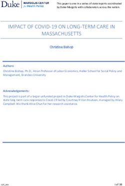 IMPACT OF COVID-19 ON LONG-TERM CARE IN MASSACHUSETTS