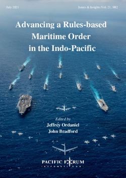 Advancing a Rules-based Maritime Order in the Indo-Pacific - Jeffrey Ordaniel John Bradford