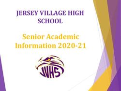 Senior Academic Information 2020-21 - JERSEY VILLAGE HIGH SCHOOL - cfisd