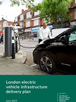 London electric vehicle infrastructure delivery plan - The Mayor's Electric Vehicle Infrastructure Taskforce - Transport ...