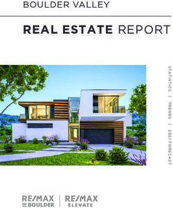 REAL ESTATE REPORT BOULDER VALLEY