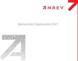 Sponsorship Opportunities 2021 - Anrev