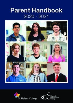 Parent Handbook 2020 2021 - St Helens College