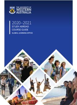 2020-2021 STUDY ABROAD COURSE GUIDE GLOBAL LEARNING OFFICE - UWA