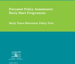 Focussed Policy Assessment Early Start Programme - Early Years Education Policy Unit