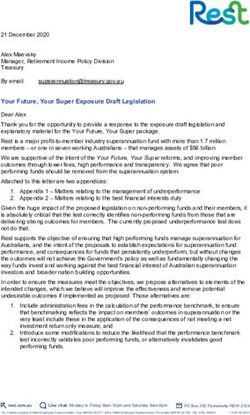 Your Future, Your Super Exposure Draft Legislation - Treasury ...