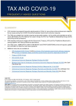 TAX AND COVID-19 FREQUENTLY ASKED QUESTIONS - CPA Australia
