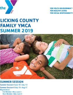 LICKING COUNTY FAMILY YMCA SUMMER 2019 - SUMMER SESSION Summer Session I June 10- July 13 Summer Session II July 15- Aug 17 Registration: Full ...