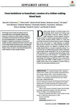 From battlefront to homefront: creation of a civilian walking blood bank