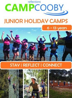 COOBY JUNIOR HOLIDAY CAMPS 6 - 13 years - CAMPreflections