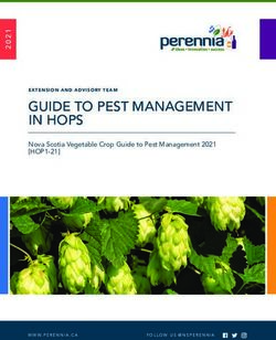 GUIDE TO PEST MANAGEMENT IN HOPS - EXTENSION AND ADVISORY TEAM Nova Scotia Vegetable Crop Guide to Pest Management 2021
