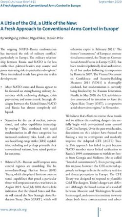 A Little of the Old, a Little of the New: A Fresh Approach to Conventional Arms Control in Europe1 - Deep Cuts ...