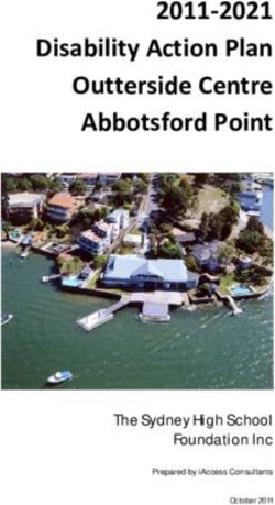 2011 2021 Disability Action Plan Outterside Centre Abbotsford Point - The Sydney High School Foundation Inc