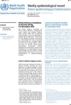 Weekly epidemiological record Relevé épidémiologique hebdomadaire