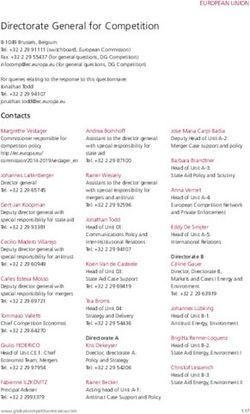 Directorate General for Competition - Global Competition ...