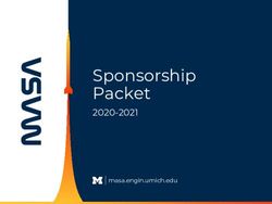 Sponsorship Packet 2020-2021 - masa.engin.umich.edu - University of Michigan