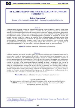 THE BATTLEFIELD OF THE MIND: REHABILITATING MUSLIM TERRORISTS