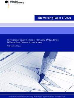 BIB WORKING PAPER 1/2021 - INTERNATIONAL TRAVEL IN TIMES OF THE COVID-19 PANDEMIC: EVIDENCE FROM GERMAN SCHOOL BREAKS - BUNDESINSTITUT FÜR ...