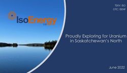 Proudly Exploring for Uranium in Saskatchewan's North - TSXV: ISO OTC: ISENF