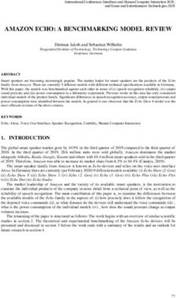 AMAZON ECHO: A BENCHMARKING MODEL REVIEW - IHCI 2020