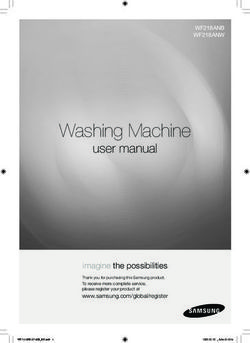 Washing Machine user manual - imagine the possibilities