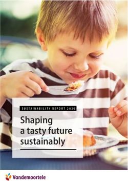 Shaping a tasty future sustainably - SUSTAINABILITY REPORT 2020 - Vandemoortele