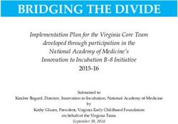 BRIDGING THE DIVIDE - Virginia Early Childhood Foundation