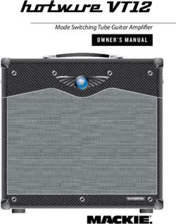 MODE SWITCHING TUBE AMPLIFIER - Mode Switching Tube Guitar Amplifier OWNER'S MANUAL