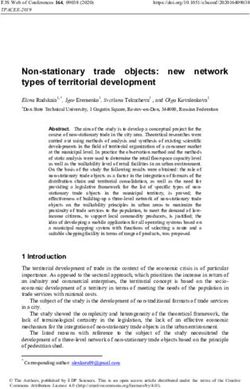 Trade objects: new network - E3S Web of Conferences