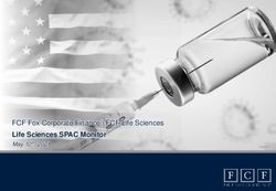 Life Sciences SPAC Monitor - FCF Fox Corporate Finance | FCF Life Sciences May 10th, 2021 - 1st Quarter 2021